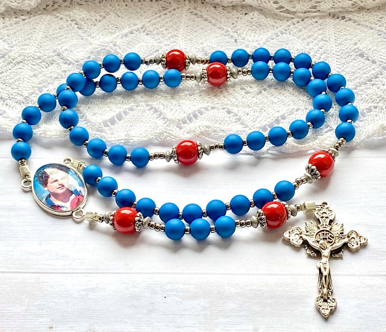 Large rosary Blessed Carlo Acutis, catholic, handmade, rosary for men, confirmation gift, catholic prayer beads, Rosenkranz-Atelier image 4