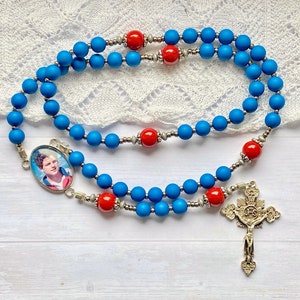 Large rosary Blessed Carlo Acutis, catholic, handmade, rosary for men, confirmation gift, catholic prayer beads, Rosenkranz-Atelier image 7