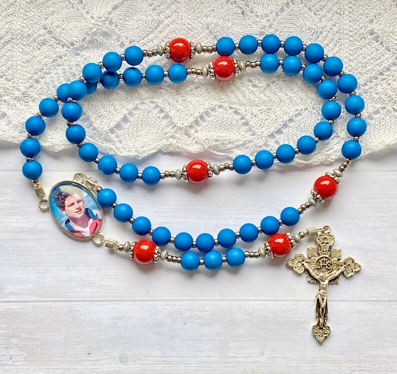 Large rosary Blessed Carlo Acutis, catholic, handmade, rosary for men, confirmation gift, catholic prayer beads, Rosenkranz-Atelier image 7