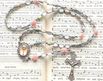 Eucharistic Adoration rosary, Holy Sacrament rosary, first communion gift, confirmation gift,  catholic gift, Rosenkranz-Atelier