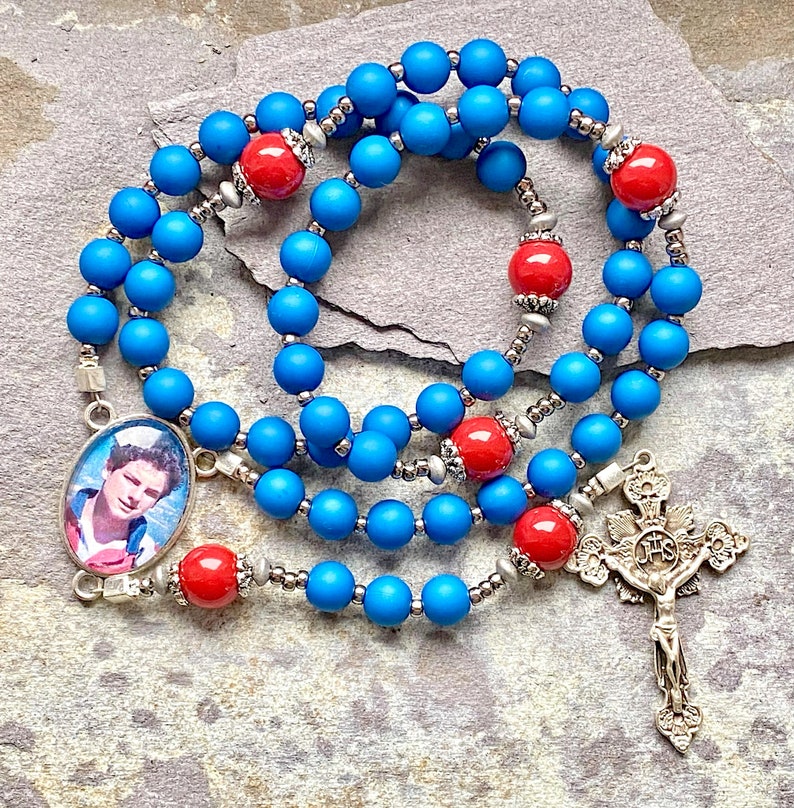 Large rosary Blessed Carlo Acutis, catholic, handmade, rosary for men, confirmation gift, catholic prayer beads, Rosenkranz-Atelier image 8