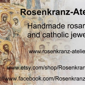 Baptism rosary, small rosary beads, handmade, catholic gift, baptism gift, white rosary, Rosenkranz-Atelier image 10