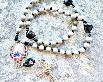 Chaplet for the souls in Purgatory, rosary for the deceased, catholic prayer beads, Rosenkranz-Atelier