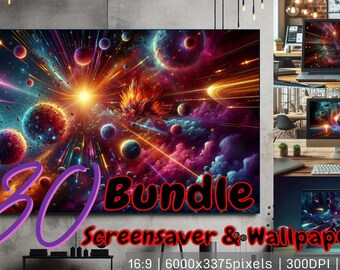 30 Bundle screensaver wallpaper fantastic space