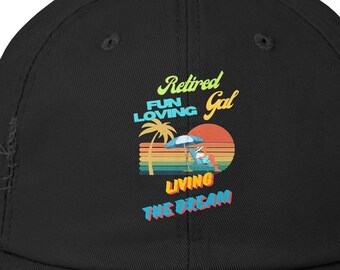 Retired & Loving Life Beachside Cap | Cotton Twill Retirement Gift