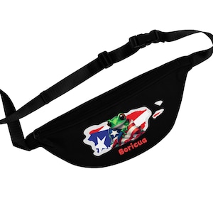Puerto Rico Boricua Fanny Pack | Travel Waist Bag | Exercise Running Belt | Trendy Vacation Accessory | Xmas Durable Water-Resistant Pack