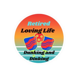 Pickleball Stickers, Pickleball Lover Decal, Pickleball Fan Gift, Pickleball Player Accessory, Pickleball Enthusiast Merch