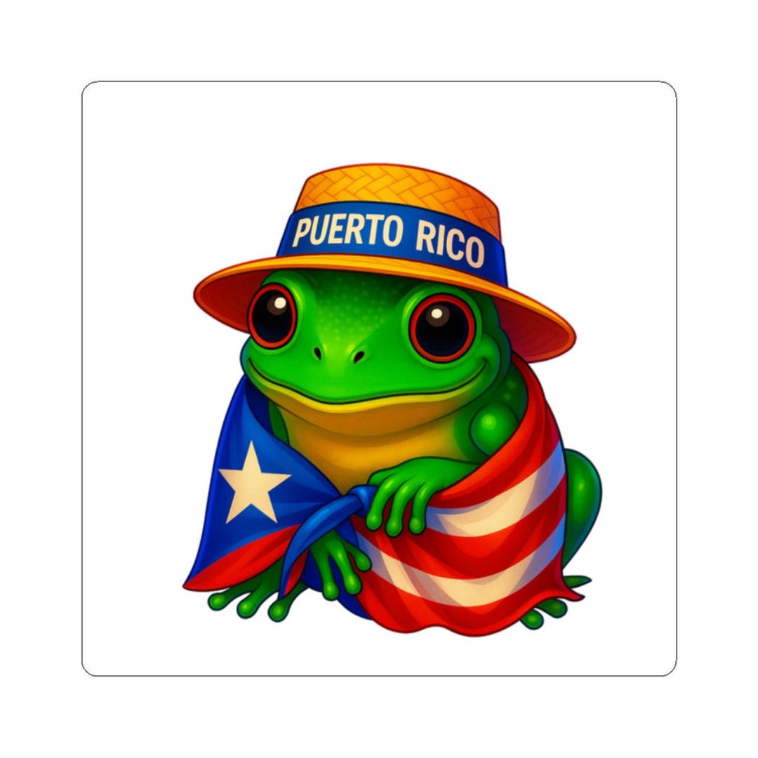 Pouter Rico Frog Puerto Rican Frog Vinyl Sticker – Boricua Heritage Art - Etsy
