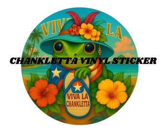 Puerto Rico Chankletta Sticker – Funny Latinx Vinyl Decal