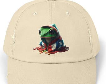 Beautiful Soft Vap with a Traditional Cultural Puerto Rican Coqui Logo  | Christmas Puerto Rican Gift | Coqui Hat With cultural Coqui