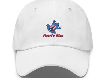 Personalized Coqui Puerto Rico Hat | Embroidered Boricua Heritage Cap