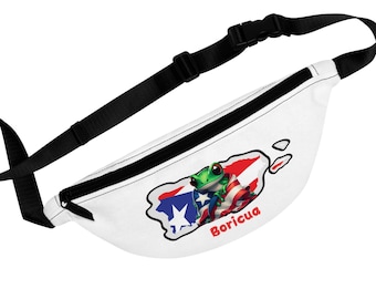 Boricua Puerto Rico Flag Fanny Pack, Travel Waist Bag