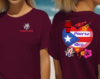 Puerto Rico Love Tee | Boricua Pride T-Shirt | Halloween PR Heritage Shirt | Latinx Island Roots Apparel | Christmas Puerto Rican Gift