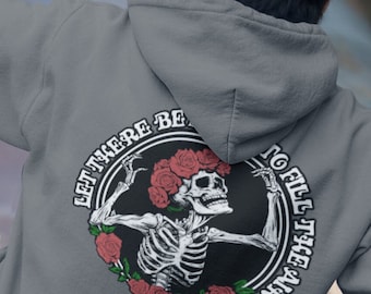 Esqueleto agradecido, sudadera con capucha de champiñones, sudadera con capucha inspiradora, motivacional, sudadera con capucha gráfica Boho, sudadera con capucha vintage, sudadera con capucha de playa, sudadera con capucha Boho