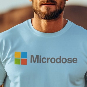 Microdose, chemise champignon, chemise inspirante, t-shirt motivant, t-shirt graphique bohème, chemise vintage, chemise de plage, chemise bohème