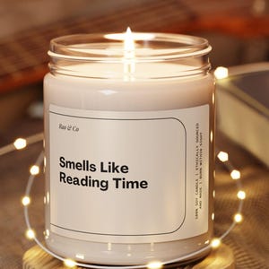 Funny Reader Gift Reading Time Candle Booktok Candle Personalized Book Lover Gift Handmade For Writer Bookish Birthday Present