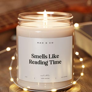 Reader Gift Reading Time Custom Candle Funny Bookish Gift Personalized Handmade Booktok Candle For Book Lover Writer Birthday Present