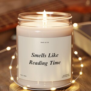 Reading Time Candle Funny Book Lover Gift Personalized Bookish Candle Writer Gift Handmade Booktok Candle Reader Gift Unique
