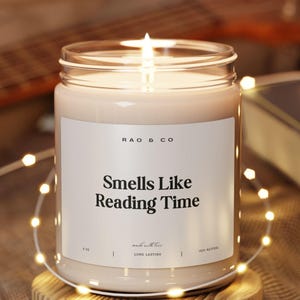 Reader Gift Funny Book Lover Candle Reading Time Custom Candle Personalized Bookish Gift Booktok Candle Writer Gift Handmade Unique