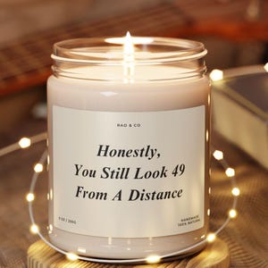 50th Birthday Candle Funny Gift For Her Personalized Candle 50th Birthday Party Gift For Women Unique Funny Birthday Gift Idea For Her