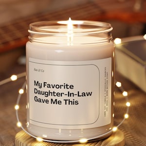 Custom Candle for Mother in Law Funny Gift from Daughter in Law Wedding Present Birthday Gift Idea Unique Soy Candle for Mil Women
