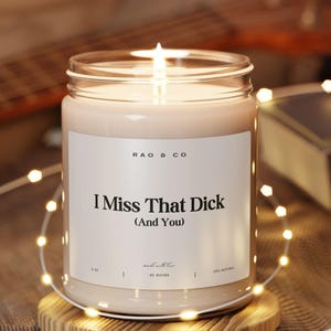 Long Distance Gift For Boyfriend Funny Candle Long Distance Couple Gift Birthday Gift for Him Valentines Day Custom Gag Gift I Miss You Gift