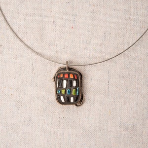 Ceramic Pendant Necklace for Women - Geometric Multi - READY to SHIP by Romy and Clare