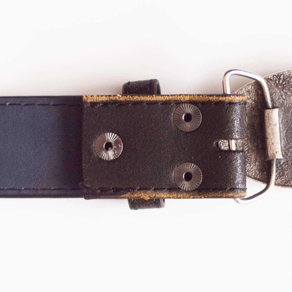 Leather Snap Belt CLEARANCE Distressed BLACK Leather Belt Etsy