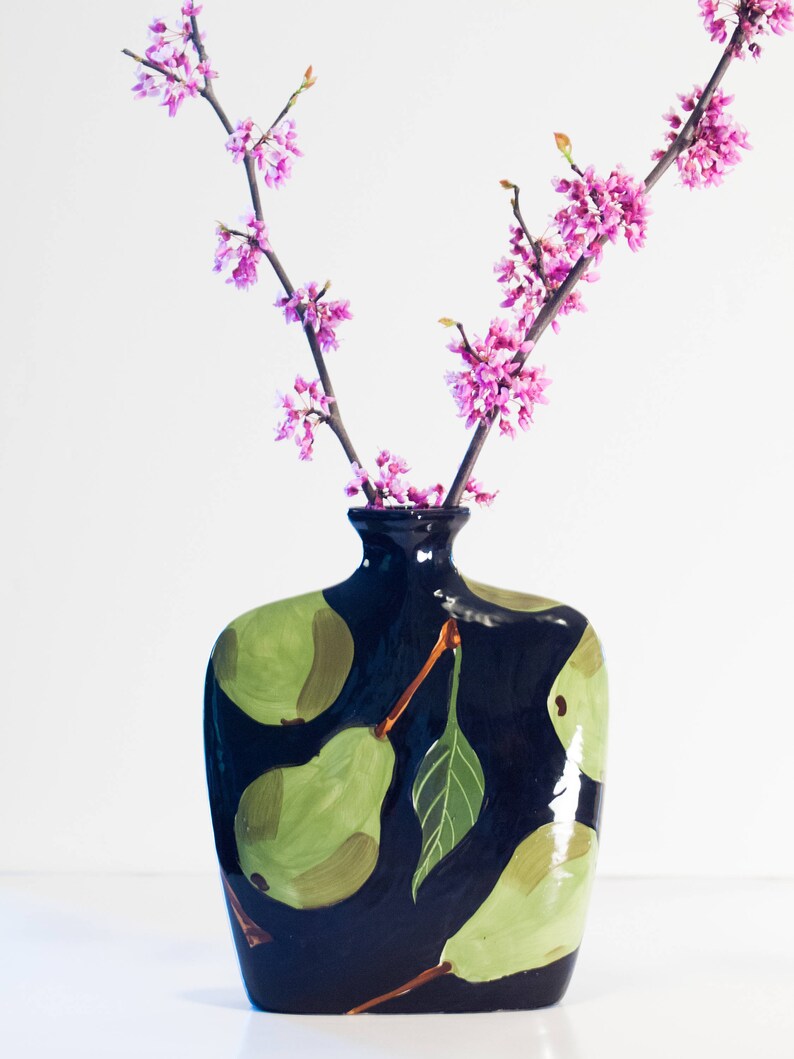 Vase Flower Vase Single Stem Vase Ceramic Vase Pear Large Etsy