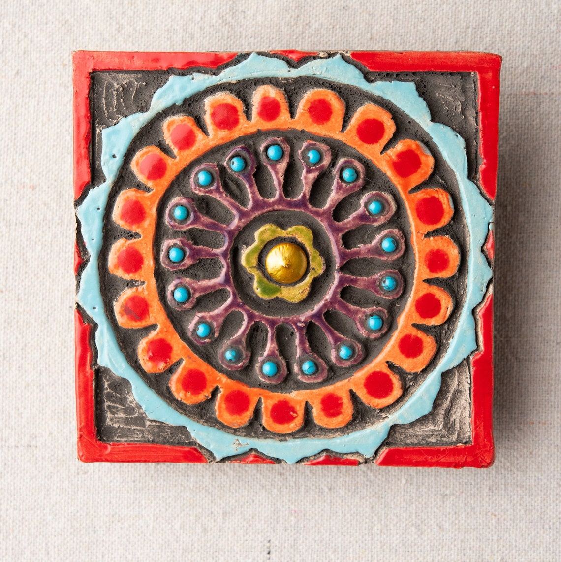 Ceramic Wall Art Set Wall Sculpture Set of 15 Global Folk Etsy