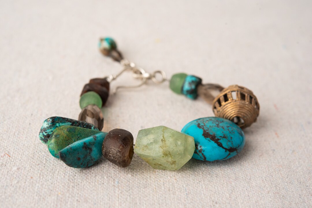 Chunky Natural Turquoise Bracelet main image 1