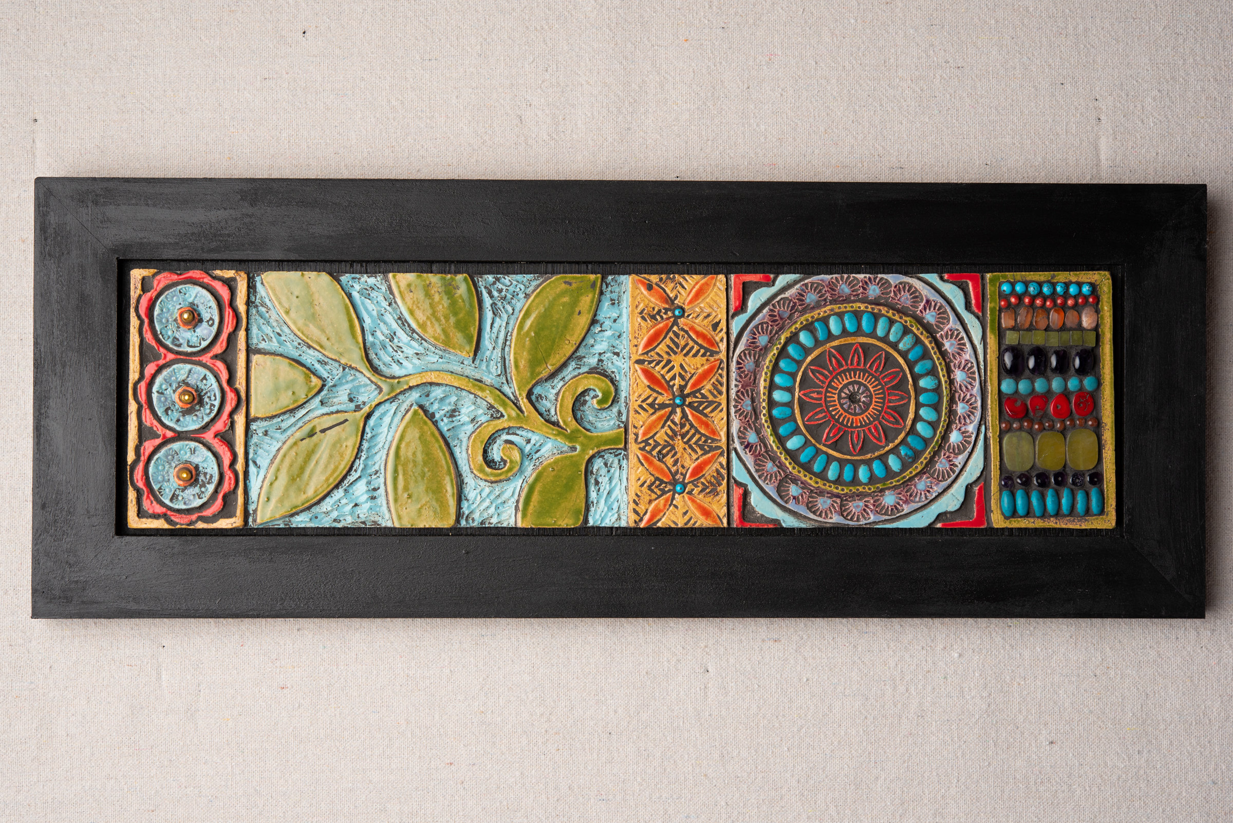 スザニ パッチワーク タイル モザイク ウォールアート、ストーンウェア