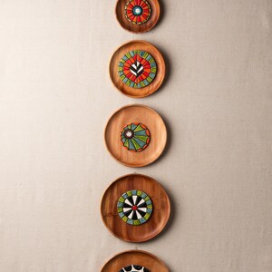 Mod Geo Handmade Tile Framed Set of 6 Ceramic Wall Sculpture MADE to ORDER by Romy and Clare image 10