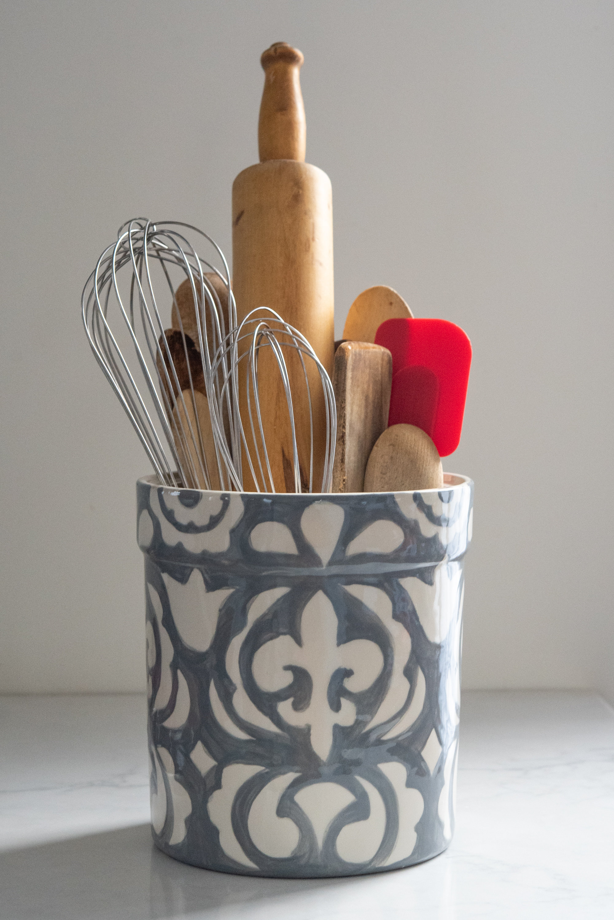 Utensil Holder GREY Extra Large Ceramic Kitchen Utensil Etsy