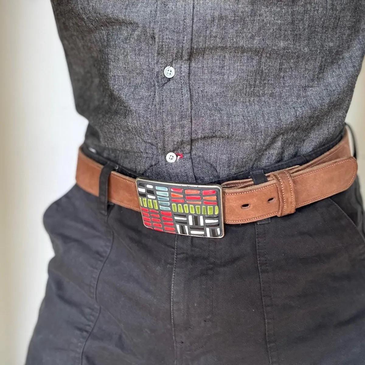 Ceramic Belt Buckle Unisex With Optional Leather Belt (MADE  display picture 3