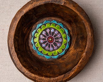 Ceramic Wall Sculpture 8 inch: Suzani OOAK