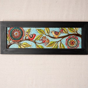 Mosaic Wall Art, Horizontal Art, Framed - MADE to ORDER - Good Neighbors Tile Wall Art