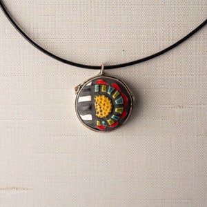 Pendant Necklace Ceramic - Blossom - READY to SHIP - Boho Jewelry