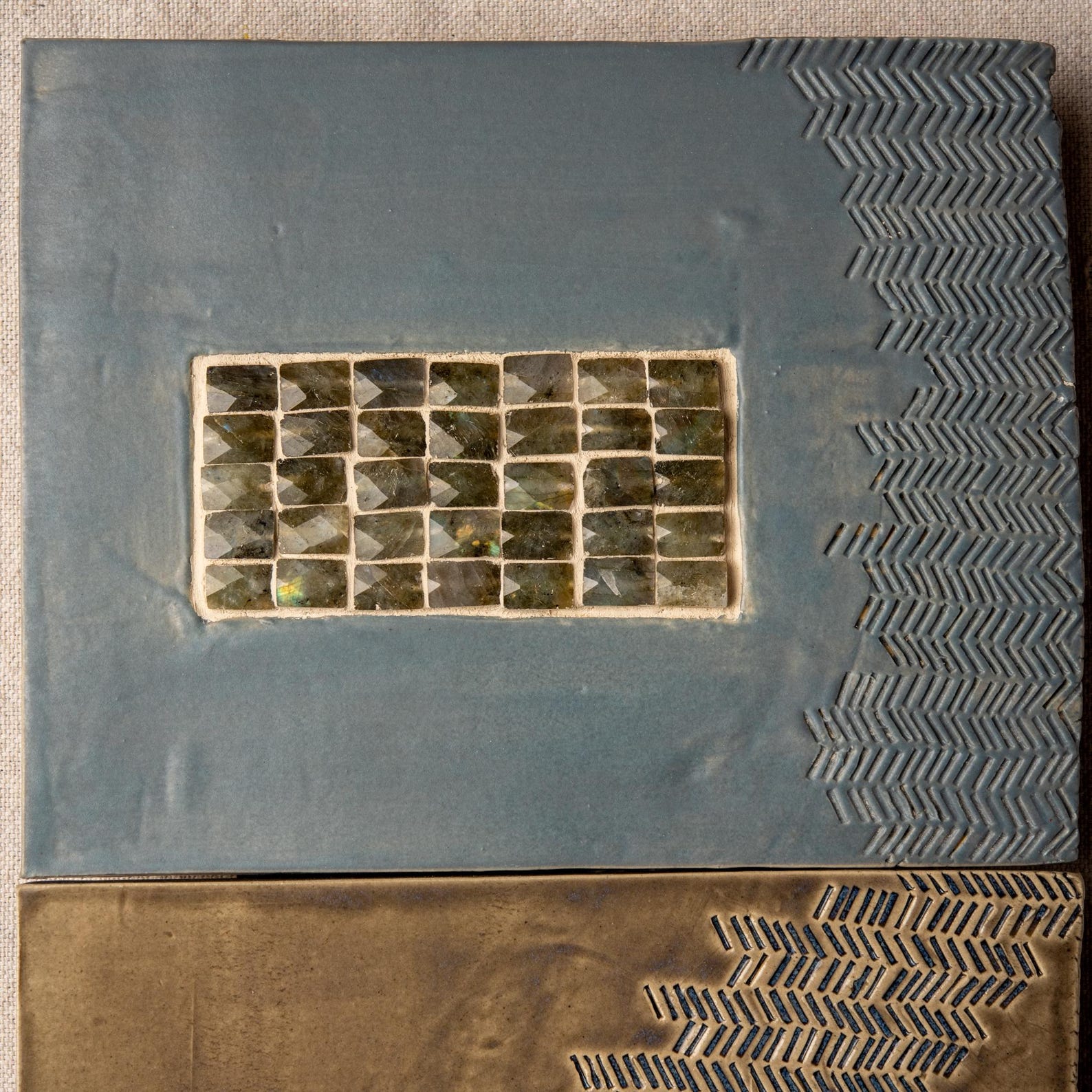 Picture of Textured Ceramic Wall Art: Abstract Mosaic Stoneware (MADE to ORDER ...