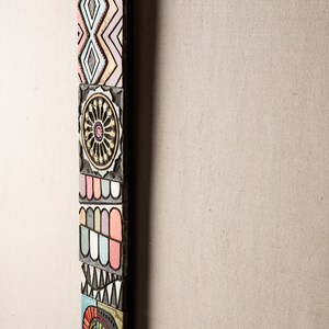 Narrow Vertical Wall Art, Ceramic and Mosaic Wall Art - Stick Ceramic Tile Mounted Wall Art - MADE to ORDER image 8