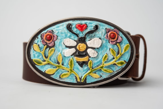 Handmade Mosaic Belt Buckle Mosaic Belt Buckle ,belt Buckle, Mosaic Design, Statement  main image 3