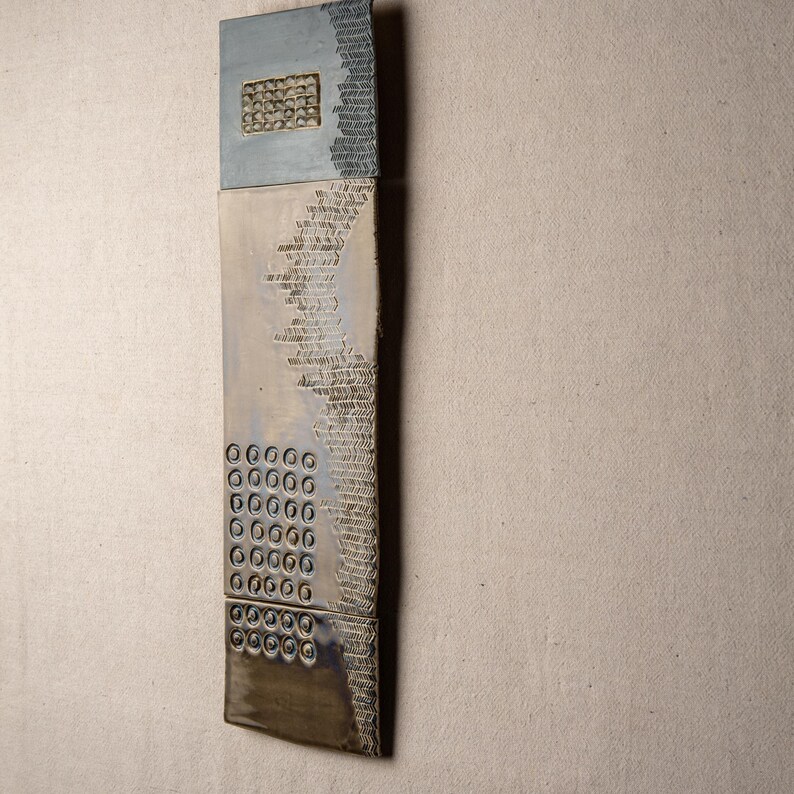 Picture of Textured Ceramic Wall Art: Abstract Mosaic Stoneware (MADE to ORDER ...
