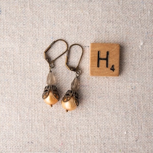 Pearl Dangle Earrings - READY to SHIP - Semiprecious Stones
