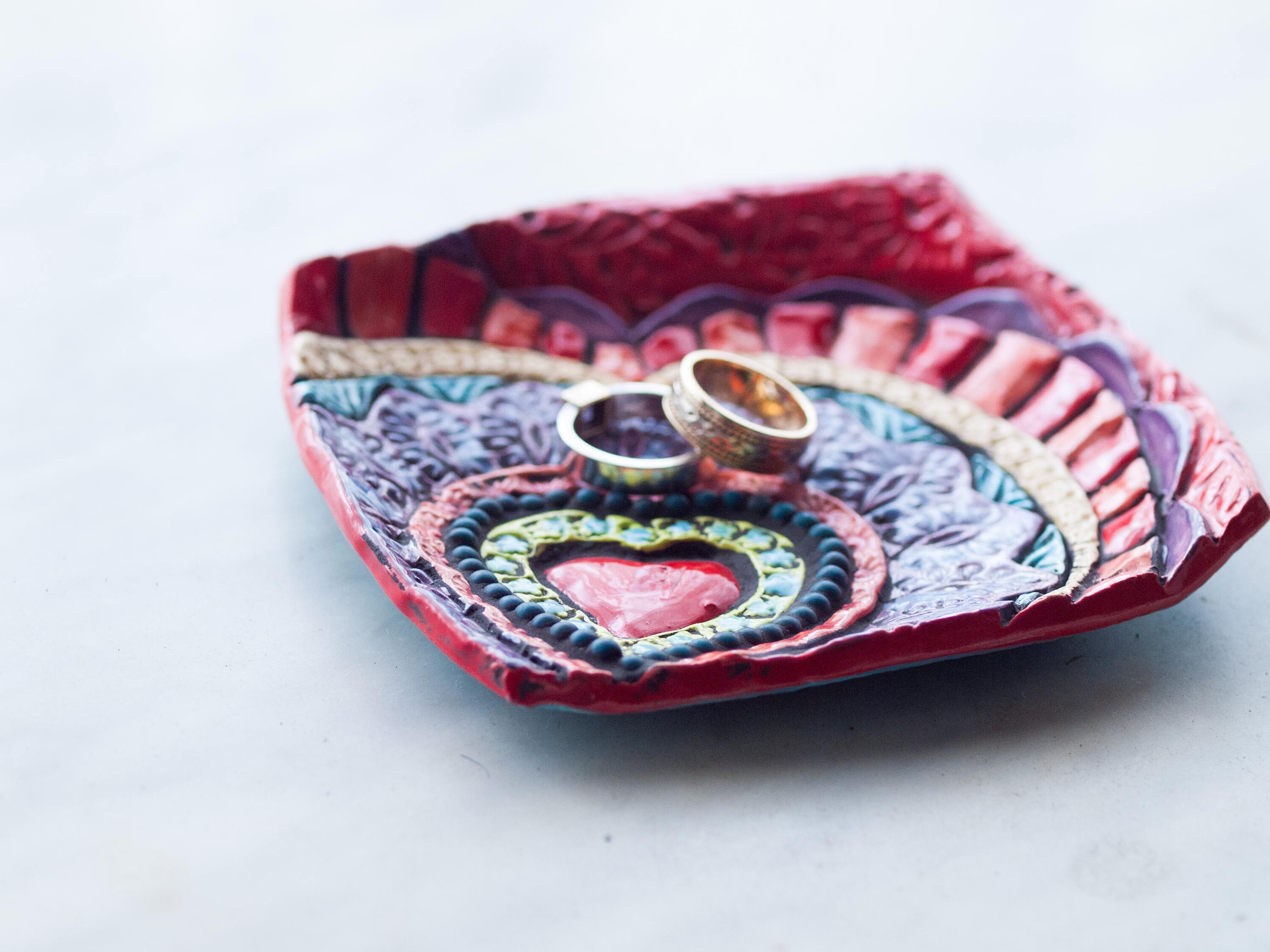 Ring Dish Wedding Ring Dish Heart Handmade Ceramic Ring Etsy