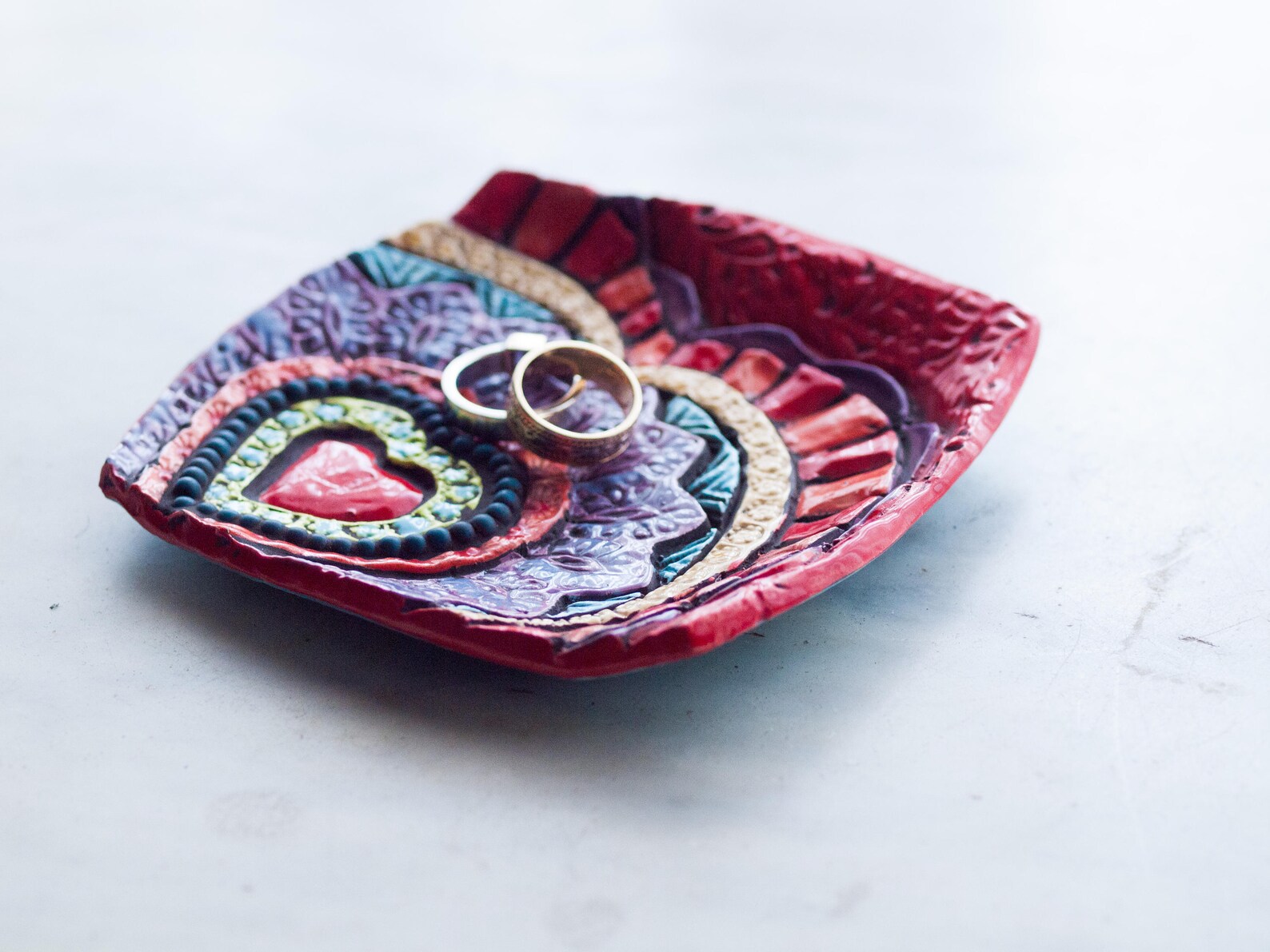 Ring Dish Wedding Ring Dish Heart Handmade Ceramic Ring Etsy
