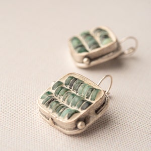 Earrings: Sakota Emerald Mosaic Earrings (MADE to ORDER)