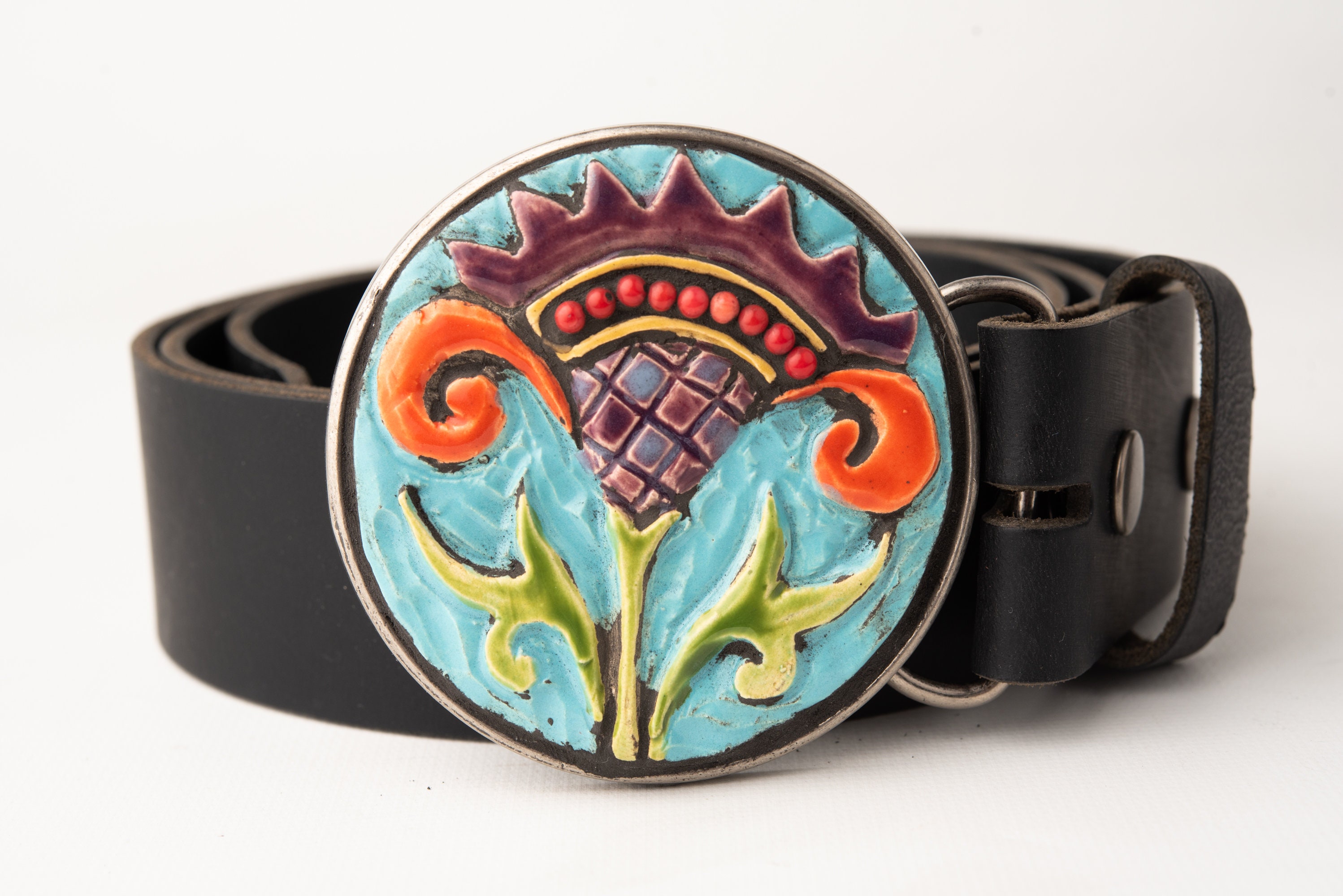 Handmade Tile Belt Buckle MADE to ORDER Belt Buckle for  display picture 3