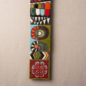 Narrow Vertical Wall Art, Ceramic and Mosaic Wall Art - Stick Ceramic Tile Mounted Wall Art - MADE to ORDER image 5