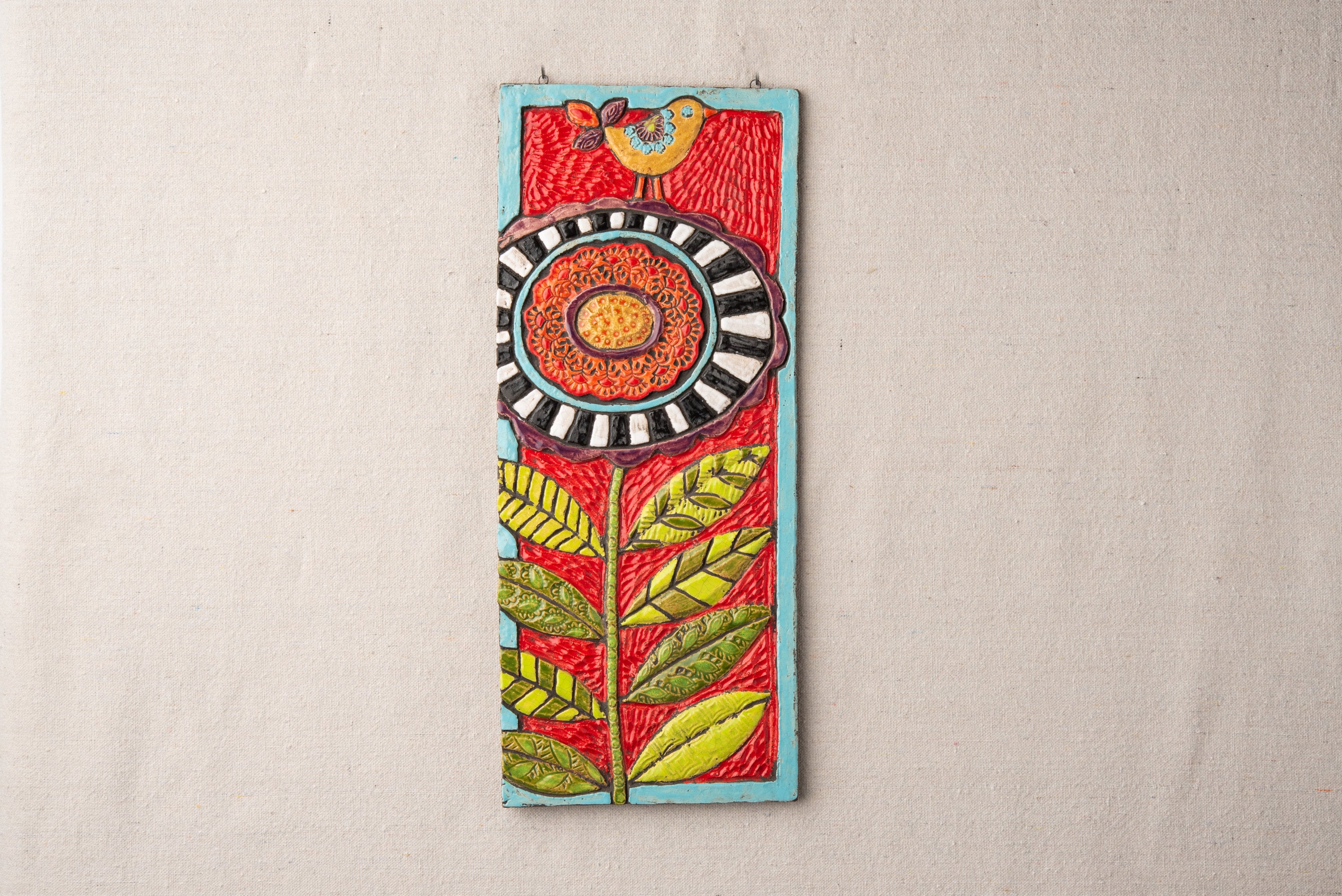 Ceramic Garden Plaque Outdoor Wall Art READY to SHIP by Etsy