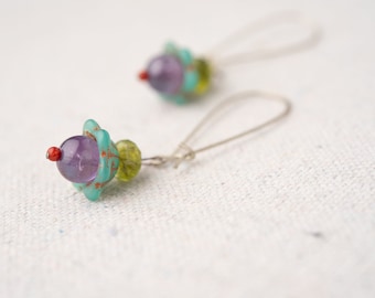 Lightweight Dangle Earrings, Colorful Jewelry (MADE to ORDER)